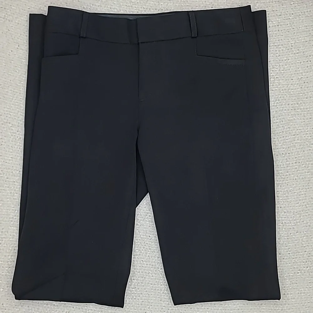 Banana Republic Classic Mid-Rise Straight Leg Flat Front Sloan Trouser in Black